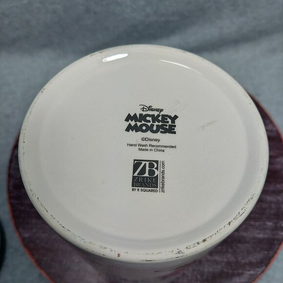 Disney Holiday Ceramic Jar With Lid Featuring Mickey & Minnie Mouse Design Zrike - Picture 12 of 13